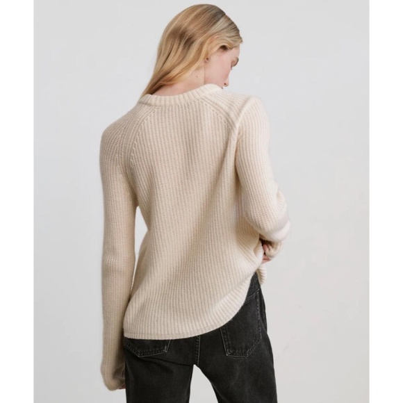 Jenni Kayne Tan Ribbed Crew Neck Sweater - Picture 8 of 8